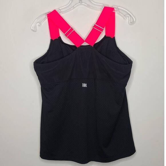 Tail black bra tank top with thick pink straps - large - Picture 3 of 3